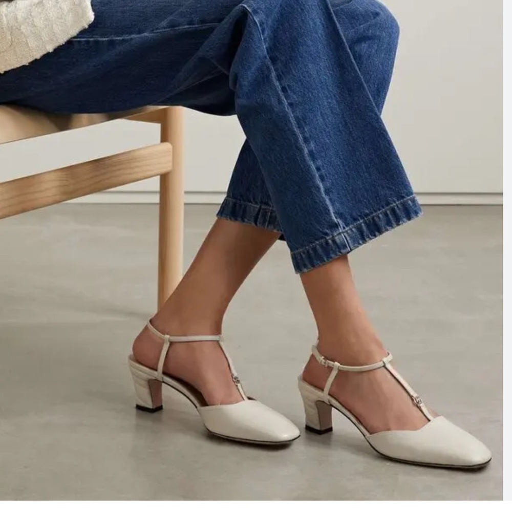 New Gucci GG Marmont mini cream slingback pumps - Picture 2 of 15